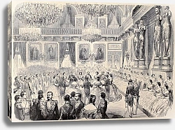Постер Grand Bal in Tuileries Palace. Original, after drawing of G. Durand, published on “L'Illustration, J
