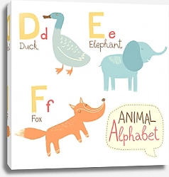 Постер Алфавит с животными DEF