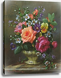 Постер Уильямс Альберт (совр) AB111/2 Roses and pansies