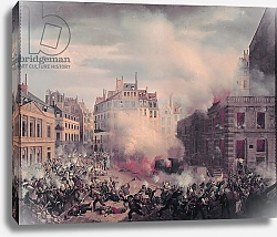 Постер Хагнауер Эжен The Burning of the Chateau d'Eau at the Palais-Royal, 24th February 1848