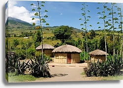 Постер Африканская деревня, Танзания