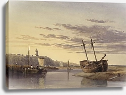 Постер Бентли Чарльз Fishing boats in Rye Harbour, with a windmill in the distance