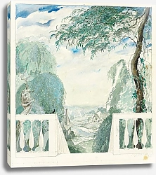 Постер Чехонин Сергей Вид на деревню с террасы