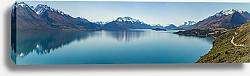 Постер Дорога вдоль озера, Новая Зеландия