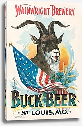 Постер Хейнике-Фигель Ко Wainwright Brewery, Buck Beer, St. Louis, MO