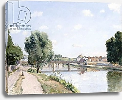 Постер Писсарро Камиль (Camille Pissarro) The Railway Bridge, Pontoise, c.1873