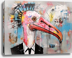 Постер Bizarre animals. Flamingo