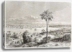 Постер Havana old view, Cuba. Created by Lancelot, published on Le Tour du Monde, Paris, 1860