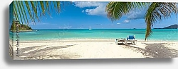 Постер Тропический белый песчаный пляж