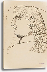 Постер Герсон Войцех Male Head – Drawing after an Ancient Relief