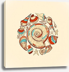 Постер Круг из ракушек