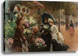 Постер Шривер Луи Продавец цветов, дождливый день
