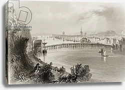 Постер Бартлет Уильям (последователи, грав) Waterford, Ireland, from 'Scenery and Antiquities of Ireland' by George Virtue, 1860s