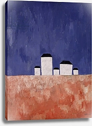 Постер Малевич Казимир Landscape with Five Houses, c.1932