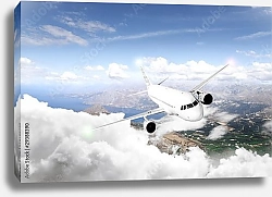 Постер Самолет в облаках 2