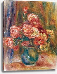 Постер Ренуар Пьер (Pierre-Auguste Renoir) Vase of Roses