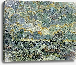 Постер Ван Гог Винсент (Vincent Van Gogh) Дома и кипарисы: напоминание о севере