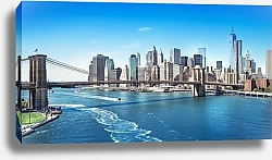 Постер Нью-Йорк. Манхеттен. Манхэттенский висячий мост 