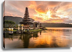 Постер Храм Дану Братан Улун в Бали, Индонезия