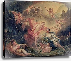 Постер Буше Франсуа (Francois Boucher) Apollo Revealing his Divinity to the Shepherdess Isse, 1750