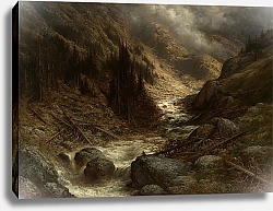 Постер Доре Гюстав Поток в Энгадине