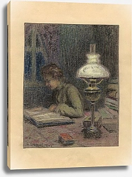 Постер Смирнов Борис Васильевич Reading the Magazine ‘Niva’ in the Evening.