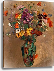 Постер Редон Одилон Большой букет полевых цветов