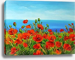 Постер Маковое поле недалеко от моря