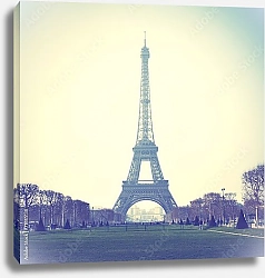 Постер Франция, Париж. Эйфелева башня в винтажных оттенках №2