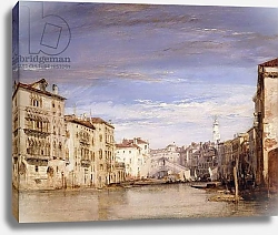 Постер Бонингтон Ричард A View of the Grand Canal Venice, from the Palazzo Bernardo Looking Towards the Rialto Bridge,