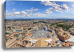 Постер Италия. Вид на Рим с Базилики Святого Петра