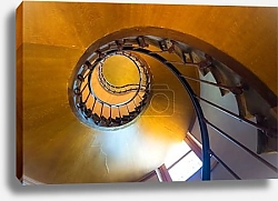 Постер Круглая лестница со светильником