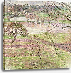 Постер Писсарро Камиль (Camille Pissarro) The Flood at Eragny, 1893
