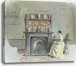 Постер Килбурн Джордж Lady Seated by Fireplace