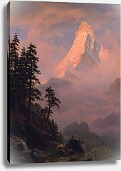 Постер Бирштад Альберт Восход солнца на Маттерхорне
