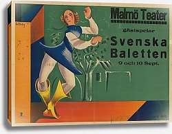 Постер Malmö Teater. Gästspelar Svenska Baletten. O och. 10 sept