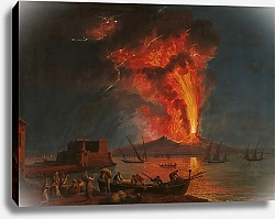 Постер Хаккерт Якоб (Jakob Philipp Hackert) Der Ausbruch des Vesuvs am 8. August 1779