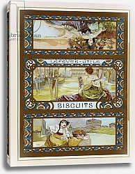 Постер Муха Альфонс Poster advertising 'Lefevre-Utile' biscuits, c.1910