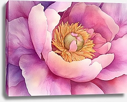 Постер The trembling touch of a peony petal