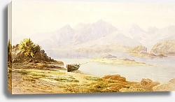 Постер Галли Джон Верхняя оконечность Манипори со скалистыми островками.