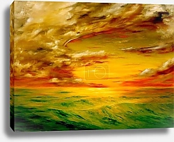 Постер Поле на закате