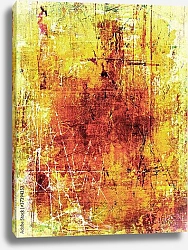Постер Абстрактная желто-красная гранж-текстура