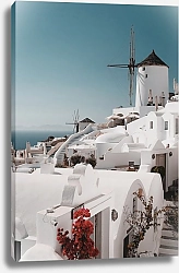 Постер Белое на белом. Санторини, Ия, Греция
