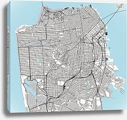 Постер Карта мечты: Сан-Франциско, сердце Калифорнии