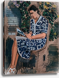 Постер Брюссельманс Жан Jeune femme, lisant