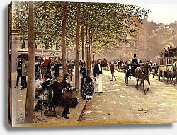 Постер Бакст Леон A Paris Street; Une Avenue Parisienne, c.1880