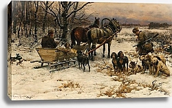 Постер Веруш-Ковальски Альфред Off to the Winter Hunt