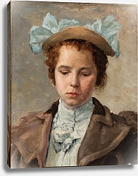 Постер Серов Валентин Портретный этюд молодой девушки