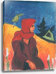 Постер Палугяй Золо Village Girl in a Red Scarf