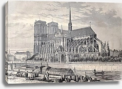 Постер Notre Dame de Paris, Fichot and Gaildrau. Published on “L'Illustration, Journal Universel”, Paris, 1